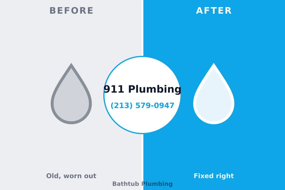 Before and after: plumbing repair Pimmit Hills, VA